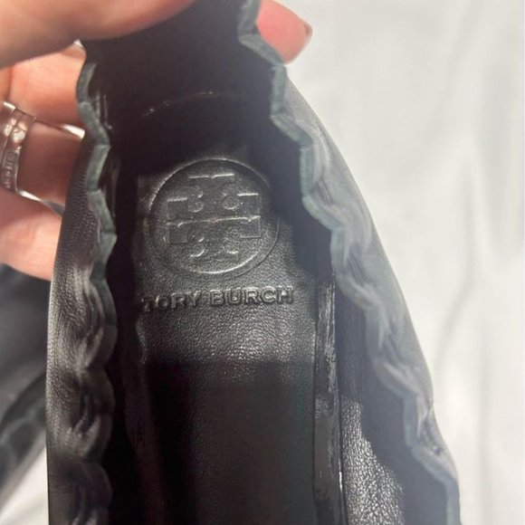 TORY BURCH leather flats with silver details. Size 10. Excellent condition. - Picture 2 of 10